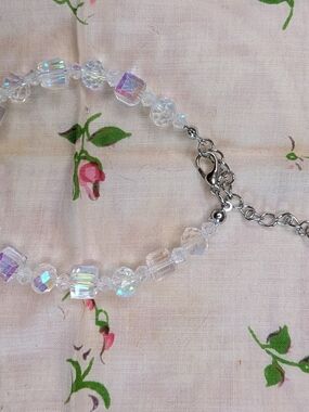 Crystal Aurora AB Beaded Bracelet - Clear